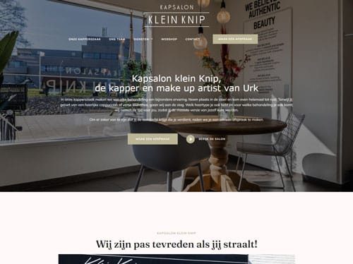 Nieuwe website kleine Knip