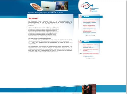 Oude website CVO Visserij