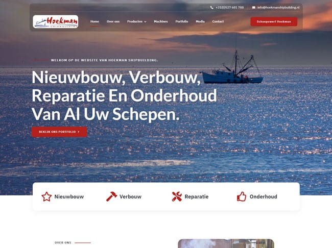 nieuwe website hoekman shipbuilding