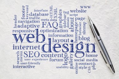 woorden in het blauw websesign