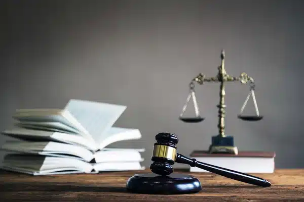 Open law book