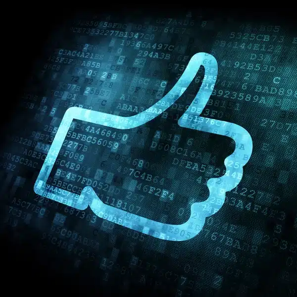 Like on digital screen
