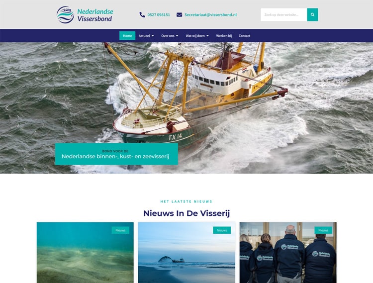 Nieuwe website Vissersbond